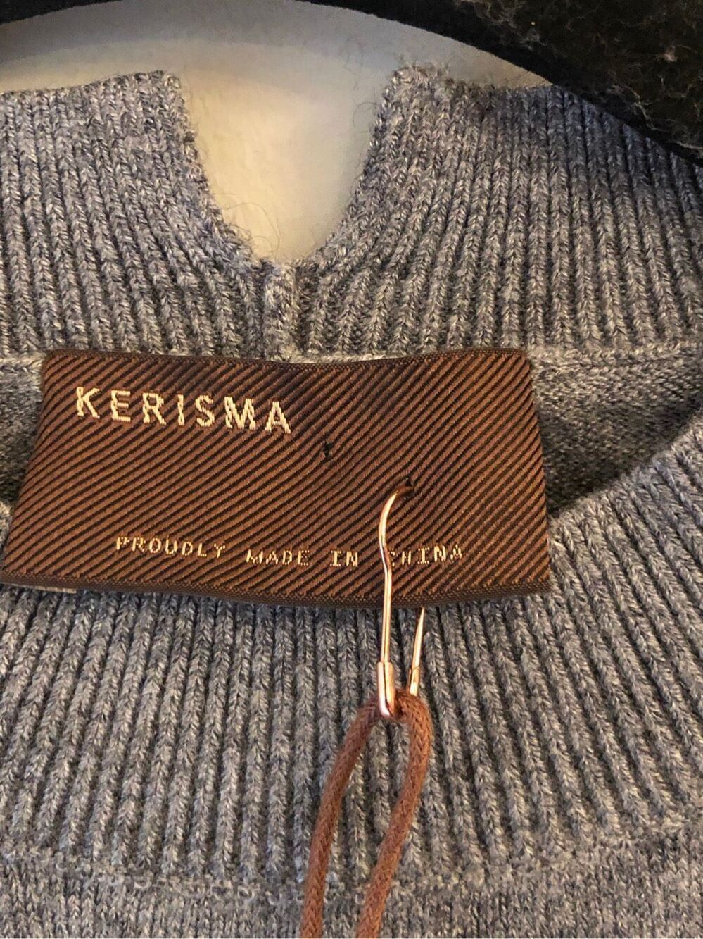 Nwt Kerisma Assymetrical Long Poncho Sweater Dress S/M Layering Angora Modern Co — image 4 of 8